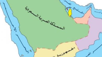 خريطة شبه الجزيرة العربية فارغة صماء قديمًا وحديثًا